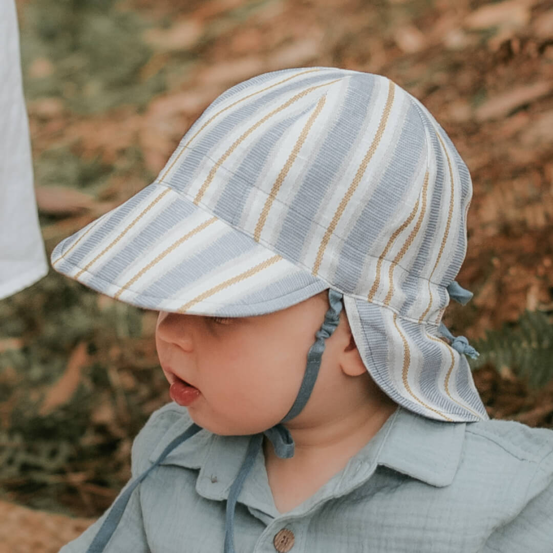 Bedhead | 'Lounger' Baby Reversible Flap Sun Hat - Spencer / Steele