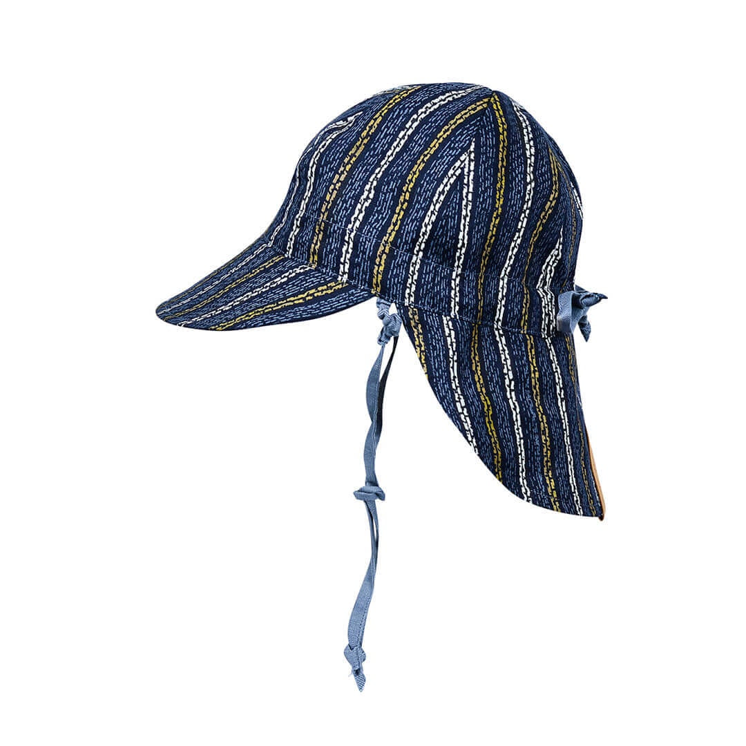 Bedhead | &#39;Lounger&#39; Baby Reversible Flap Sun Hat - Stanford / Steele