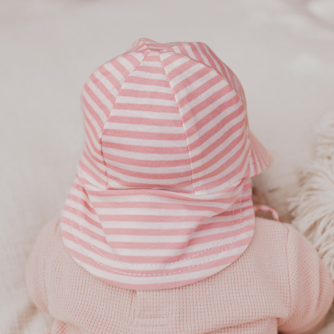 Bedhead | Legionnaire Flap Sun Hat - Pink Stripe