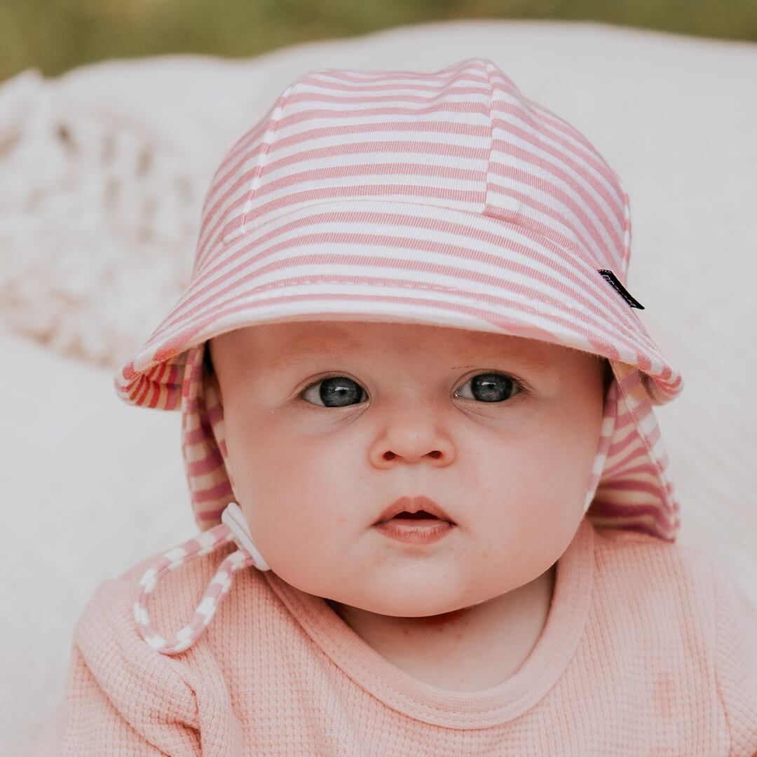 Bedhead | Legionnaire Flap Sun Hat - Pink Stripe