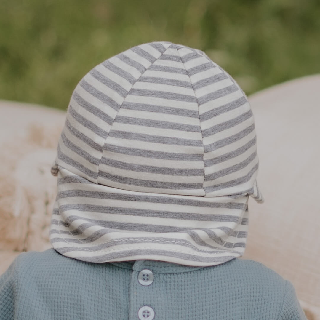 Bedhead | Legionnaire Flap Sun Hat - Grey Stripe