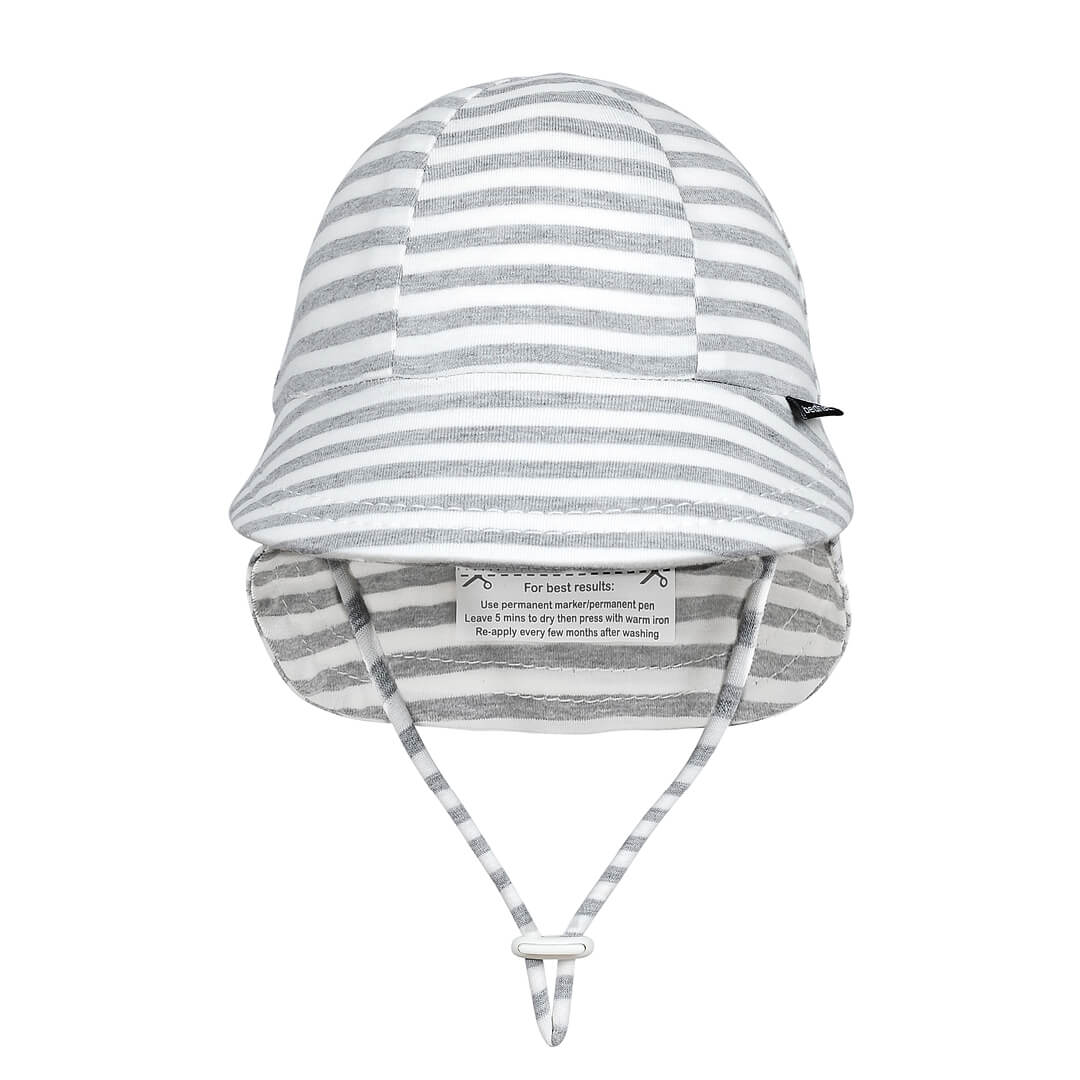 Bedhead | Legionnaire Flap Sun Hat - Grey Stripe