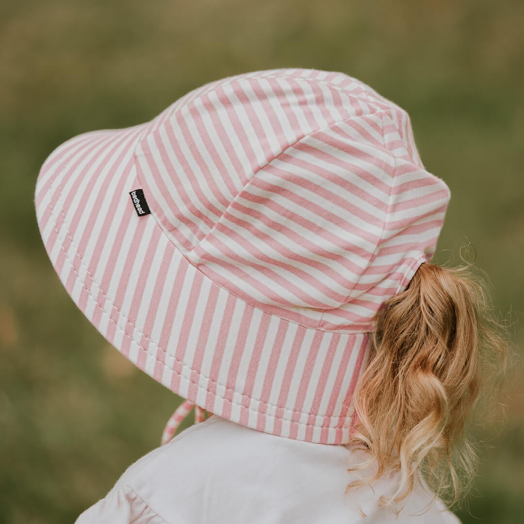 Bedhead | Kids Ponytail Bucket Sun Hat - Pink Stripe