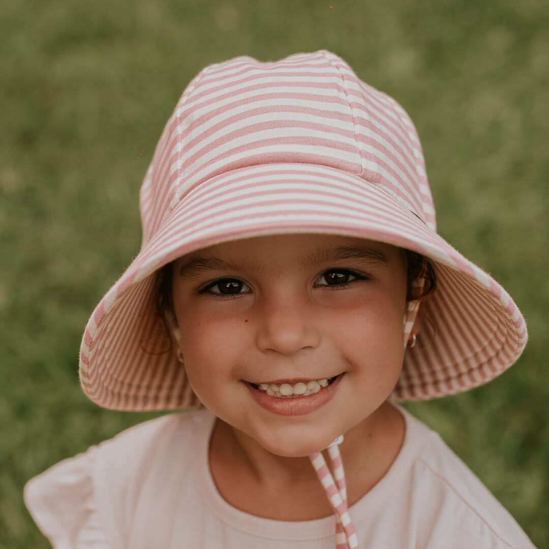Bedhead | Kids Ponytail Bucket Sun Hat - Pink Stripe