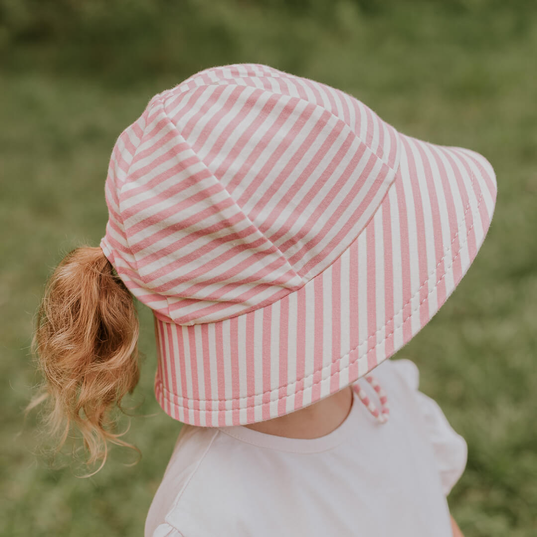 Bedhead | Kids Ponytail Bucket Sun Hat - Pink Stripe