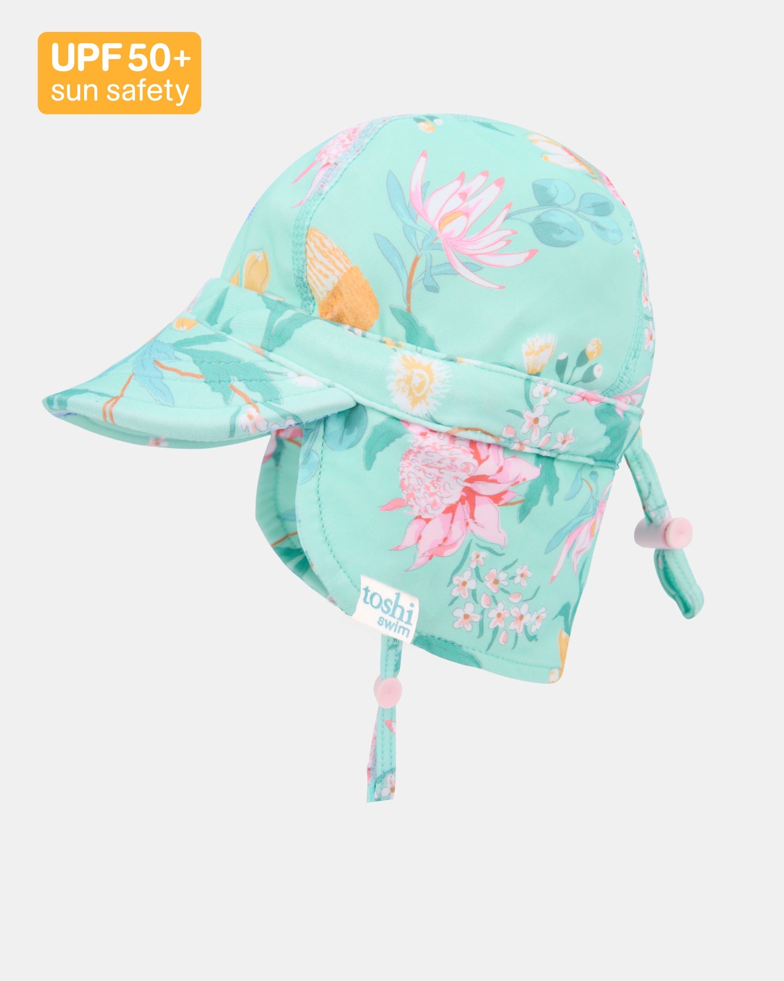 toshi | Swim Flap Cap Paradise / Waratah Mint