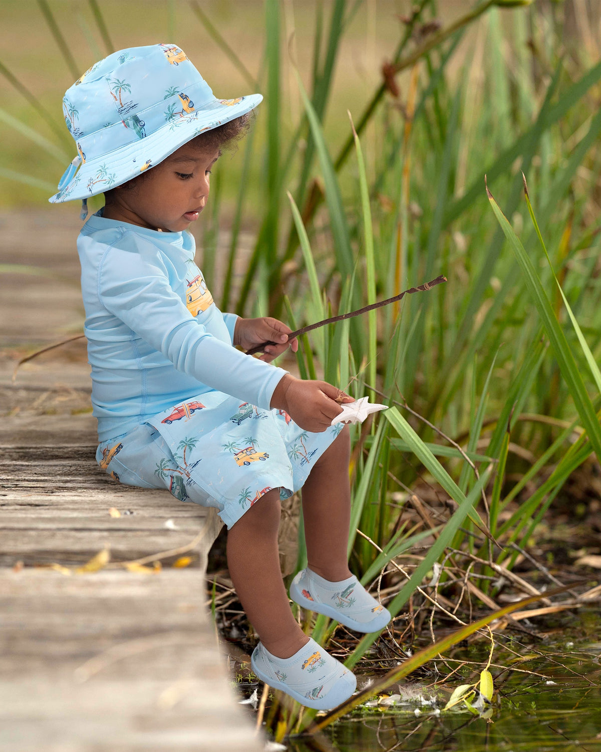 toshi | Swim Sunhat Paradise / Swell Seekers Sky