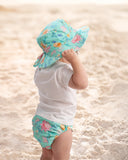 toshi | Swim Sunhat Paradise / Waratah Mint