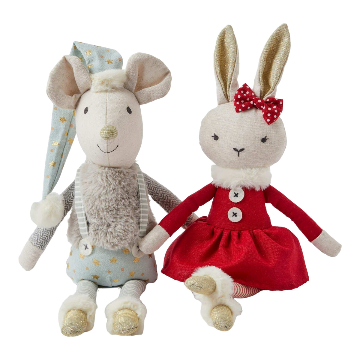 Jiggle &amp; Giggle | Christmas Mouse &amp; Rabbit 2 Asst Designs