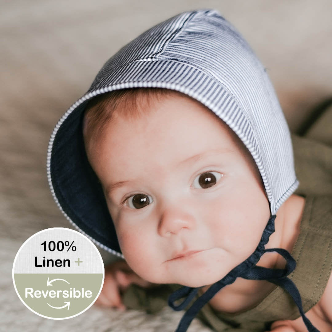 Bedhead | &#39;Seeker&#39; Reversible Sun Bonnet - (Charlie / Indigo)
