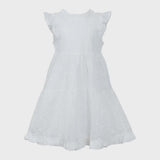 Vine Rose Pure White Broderie Anglaise Wonder Dress