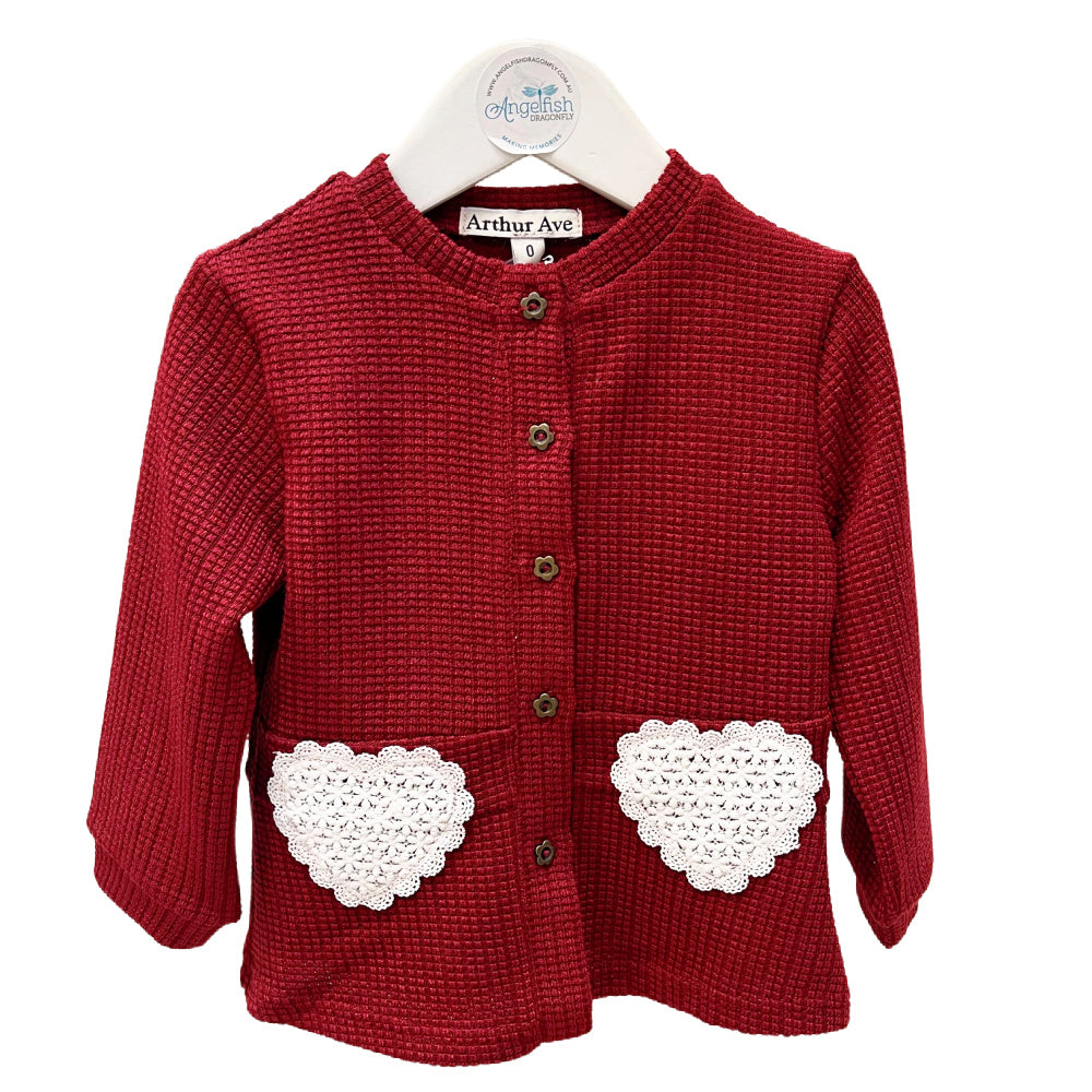 Arthur Ave - Ruby Heart Cardigan