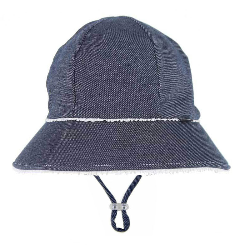 Bedhead - Baby Bucket Hat - Ruffle Trim - Denim