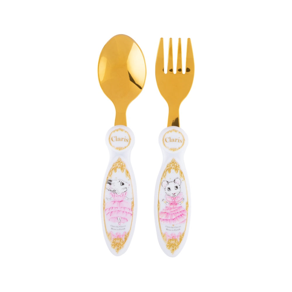 Claris 2 Piece Gold Cutlery Set