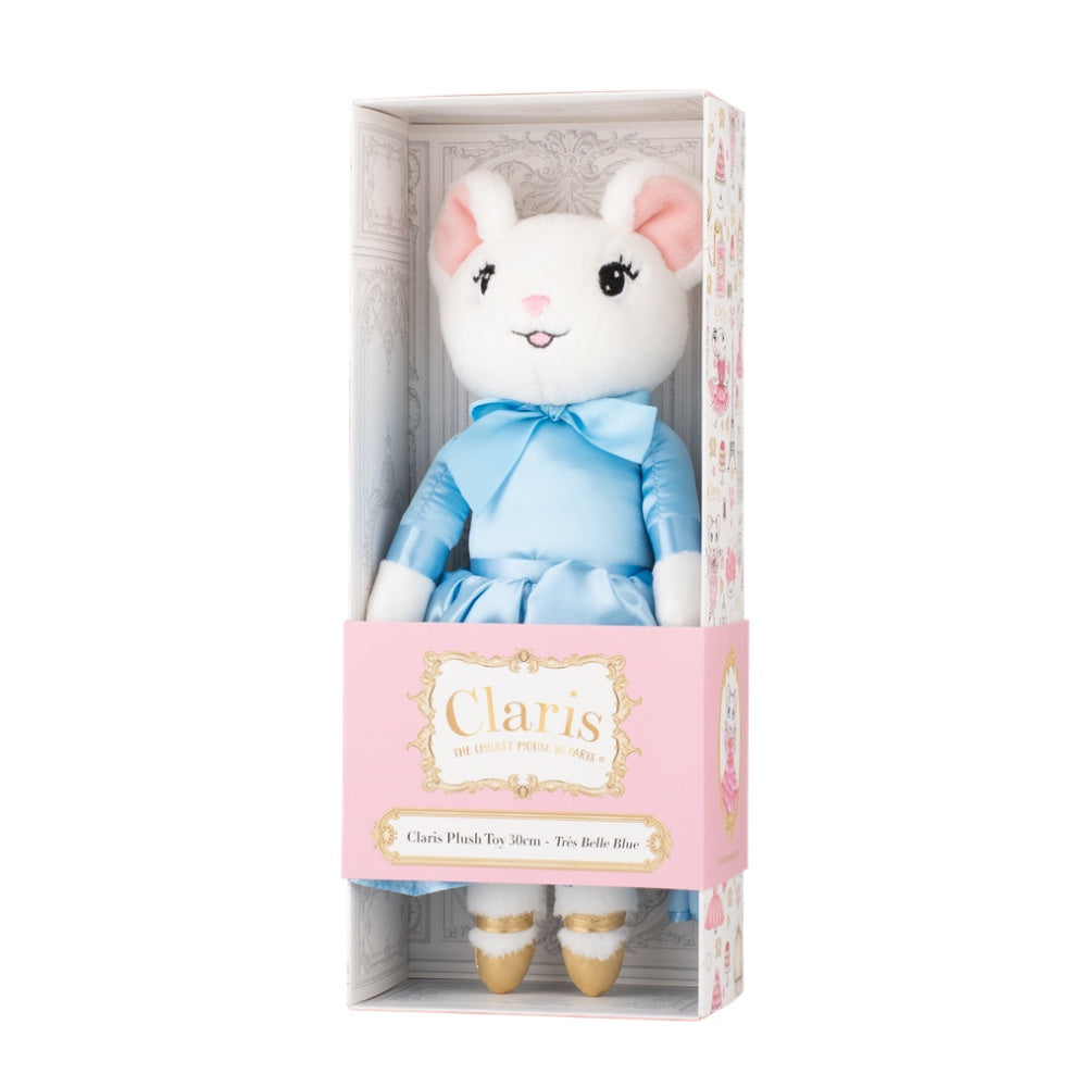 PLush Claris the Mouse Doll in a printed and branded Claris gift box