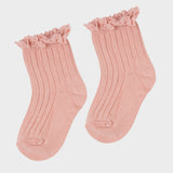Designer Kidz | Lace Crew Frill Socks - Pink