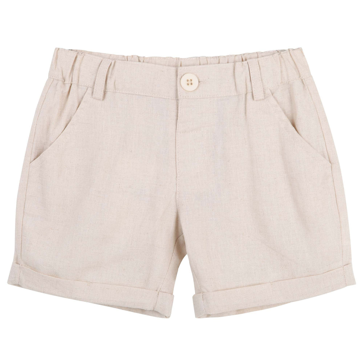 Designer Kidz | Finley Linen Shorts - Sand