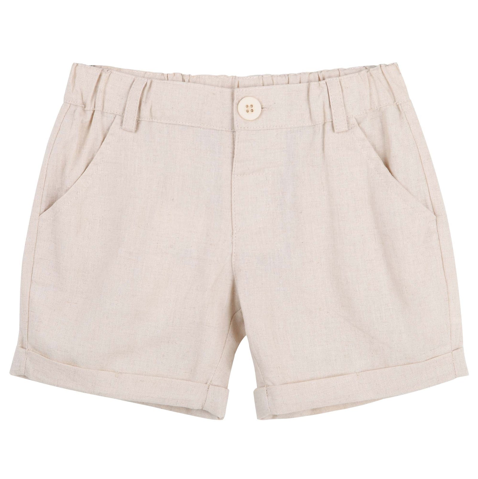 Designer Kidz | Finley Linen Shorts - Sand