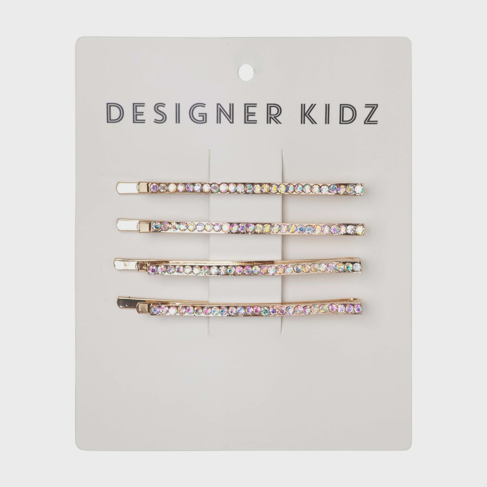 Designer Kidz | Gold Sparkle Hair Clip Pack - Gold - One Size