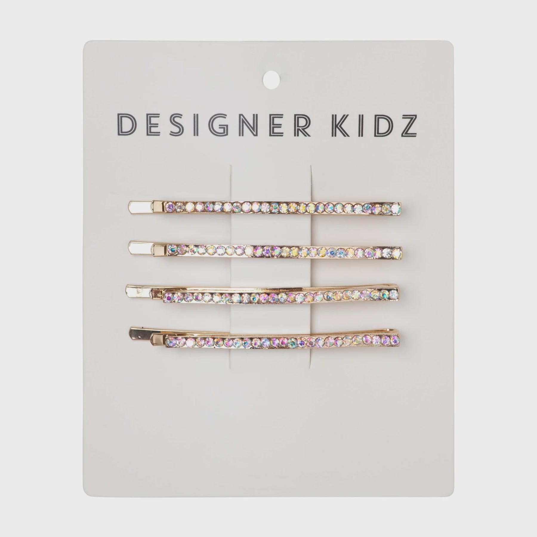 Designer Kidz | Gold Sparkle Hair Clip Pack - Gold - One Size