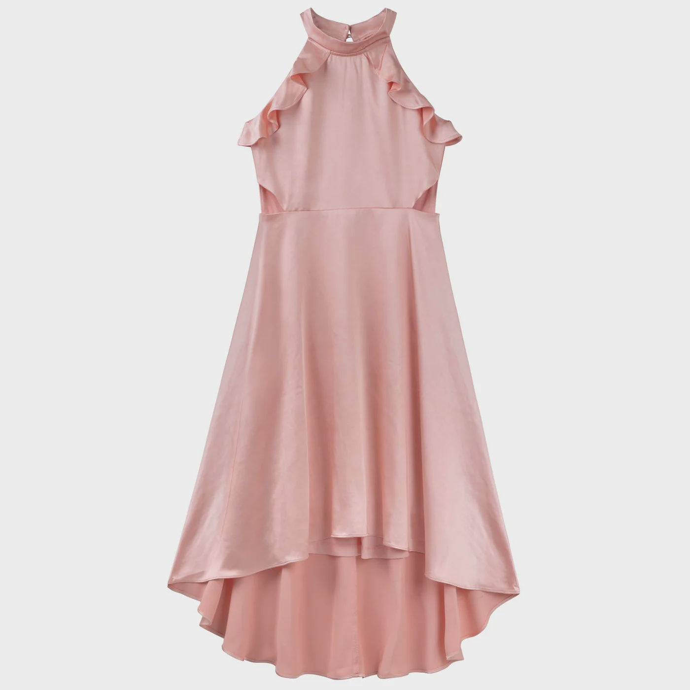 Designer Kidz | Alexa Satin High-Low Dress - Peach