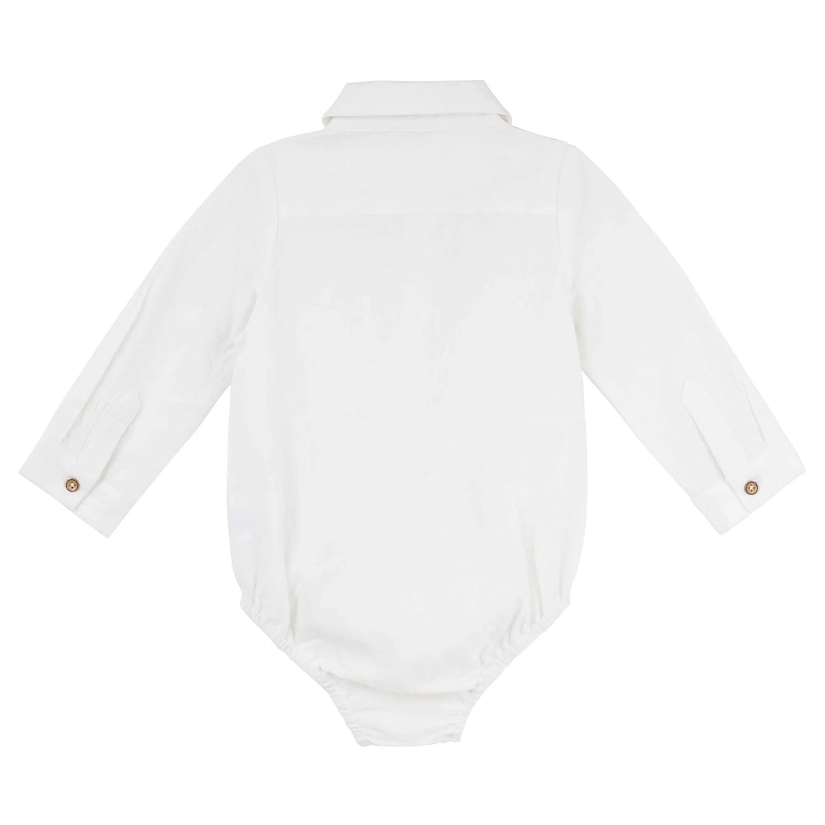 Archie L/S Button Romper - Ivory