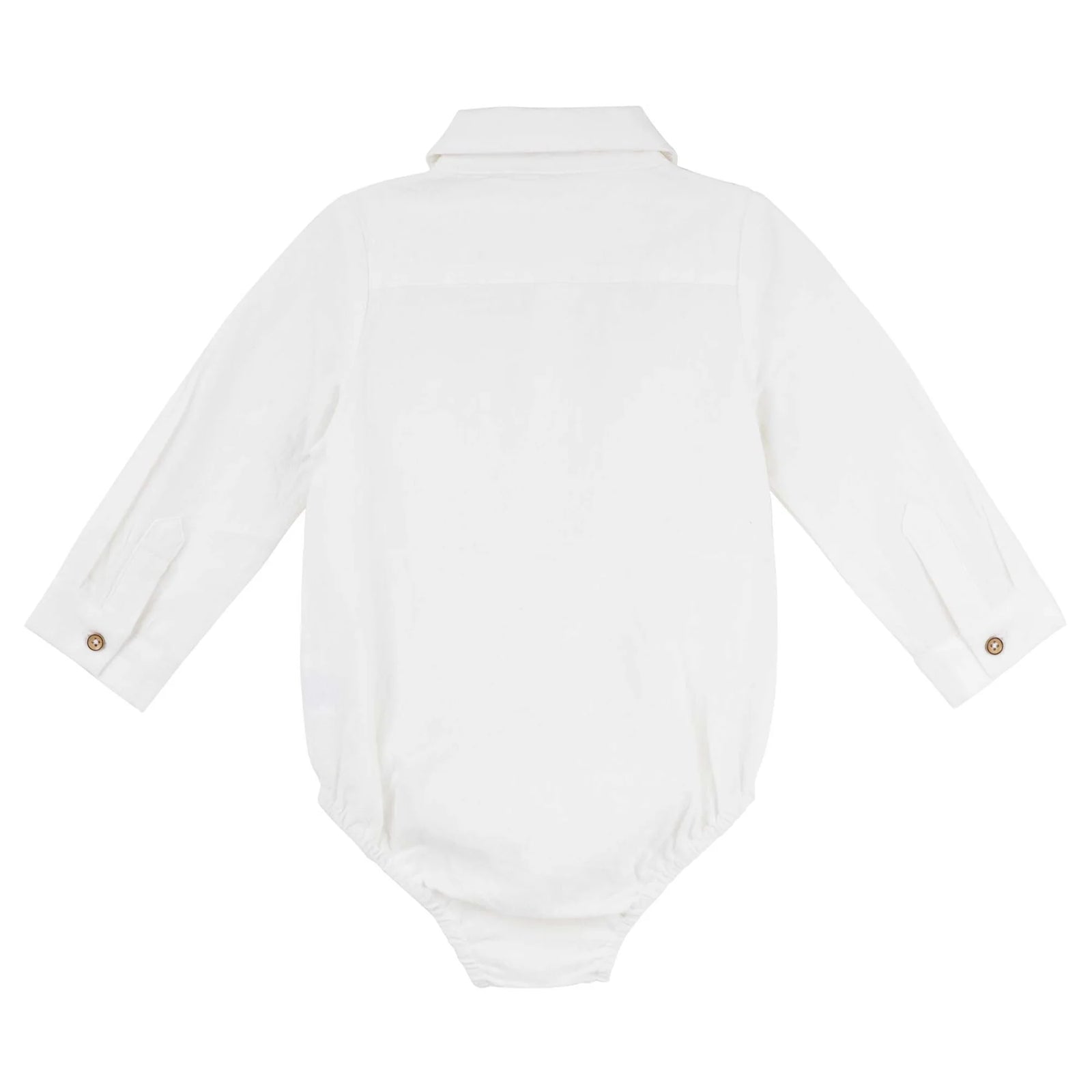 Archie L/S Button Romper - Ivory