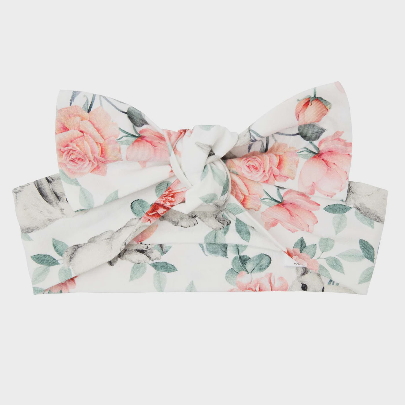 Designer Kidz | Bunny Floral Headband -Soft Pink
