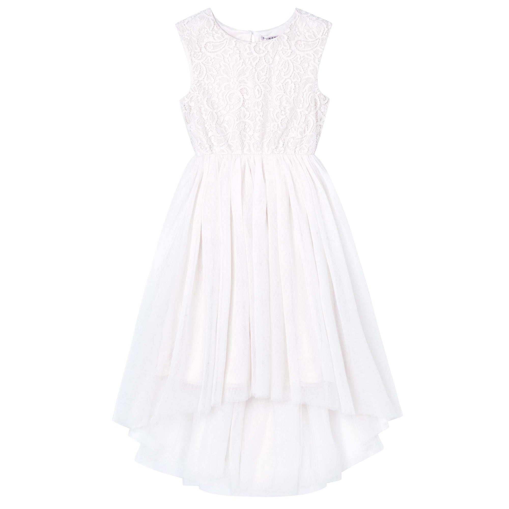 Designer Kidz | Delilah S/S Lace Dress - (Ivory)