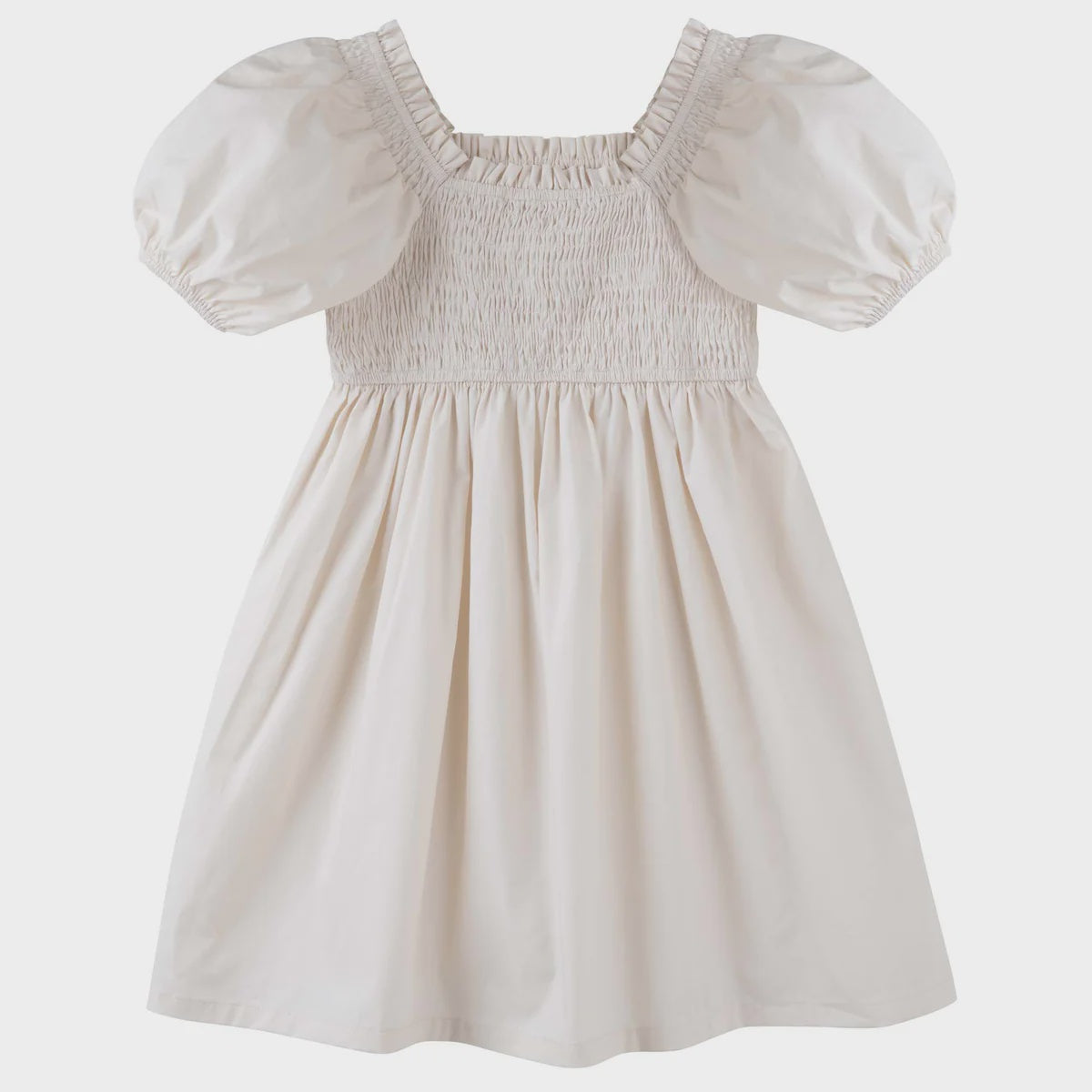 Designer Kidz | Lily Puff Sleeve Dress - Ecru - Angelfish