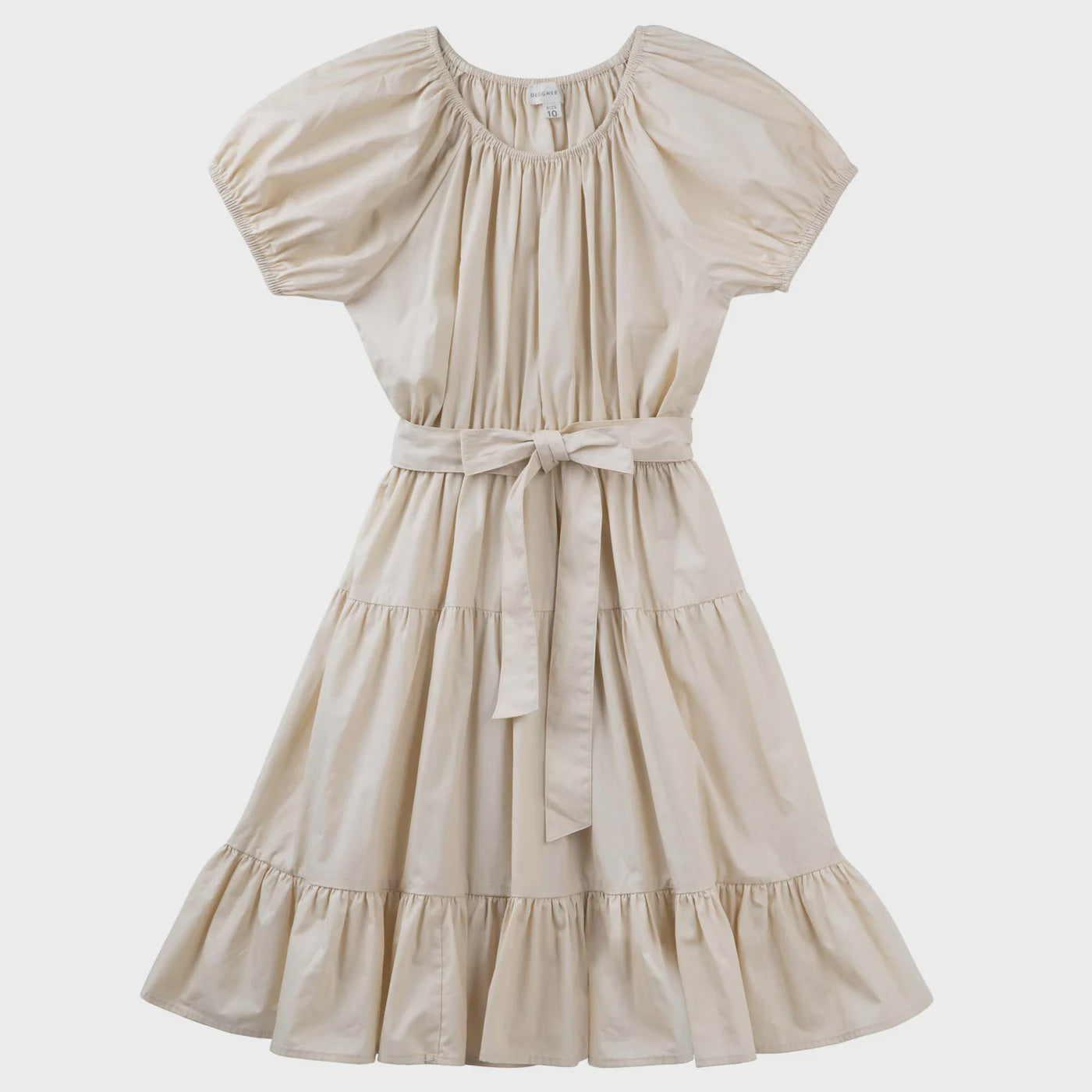 Designer Kidz | Lydia Tiered Cut-Out Dress - Stone