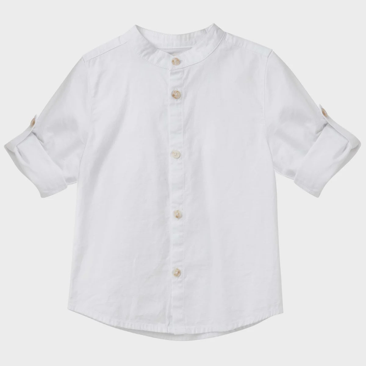 Designer Kidz | Leo Long Sleeve Button Shirt - White