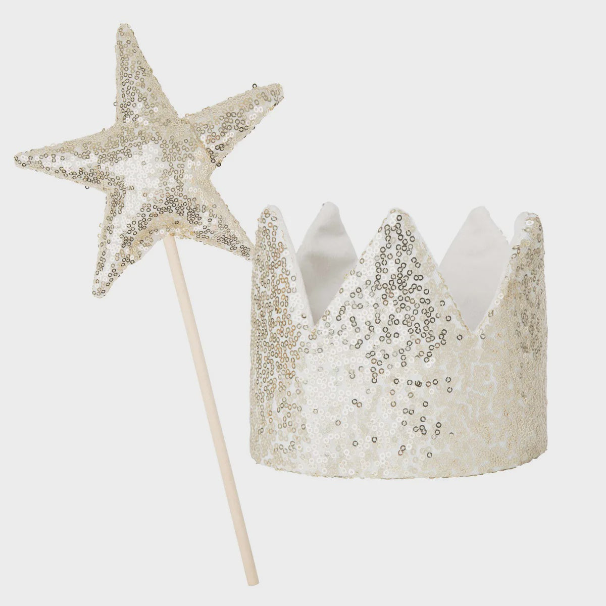 Designer Kidz | Princess Party Crown and Wand - Gold