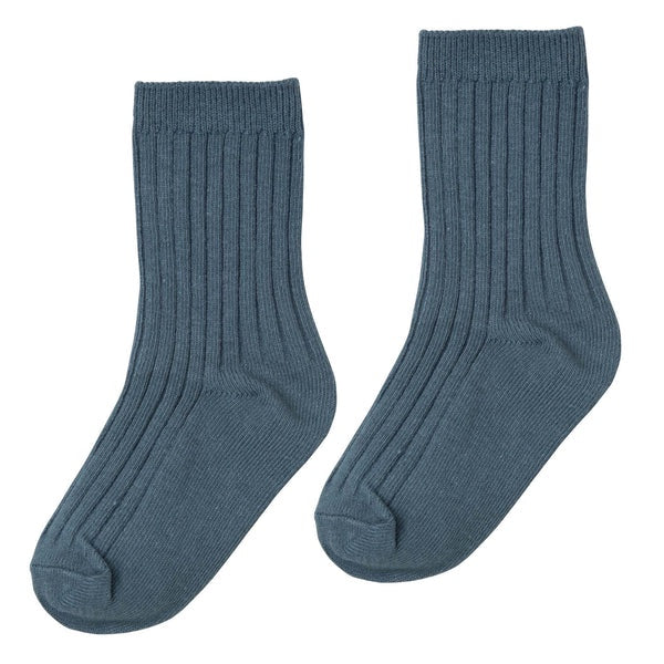 Designer Kidz | Rib Crew Socks - Indigo