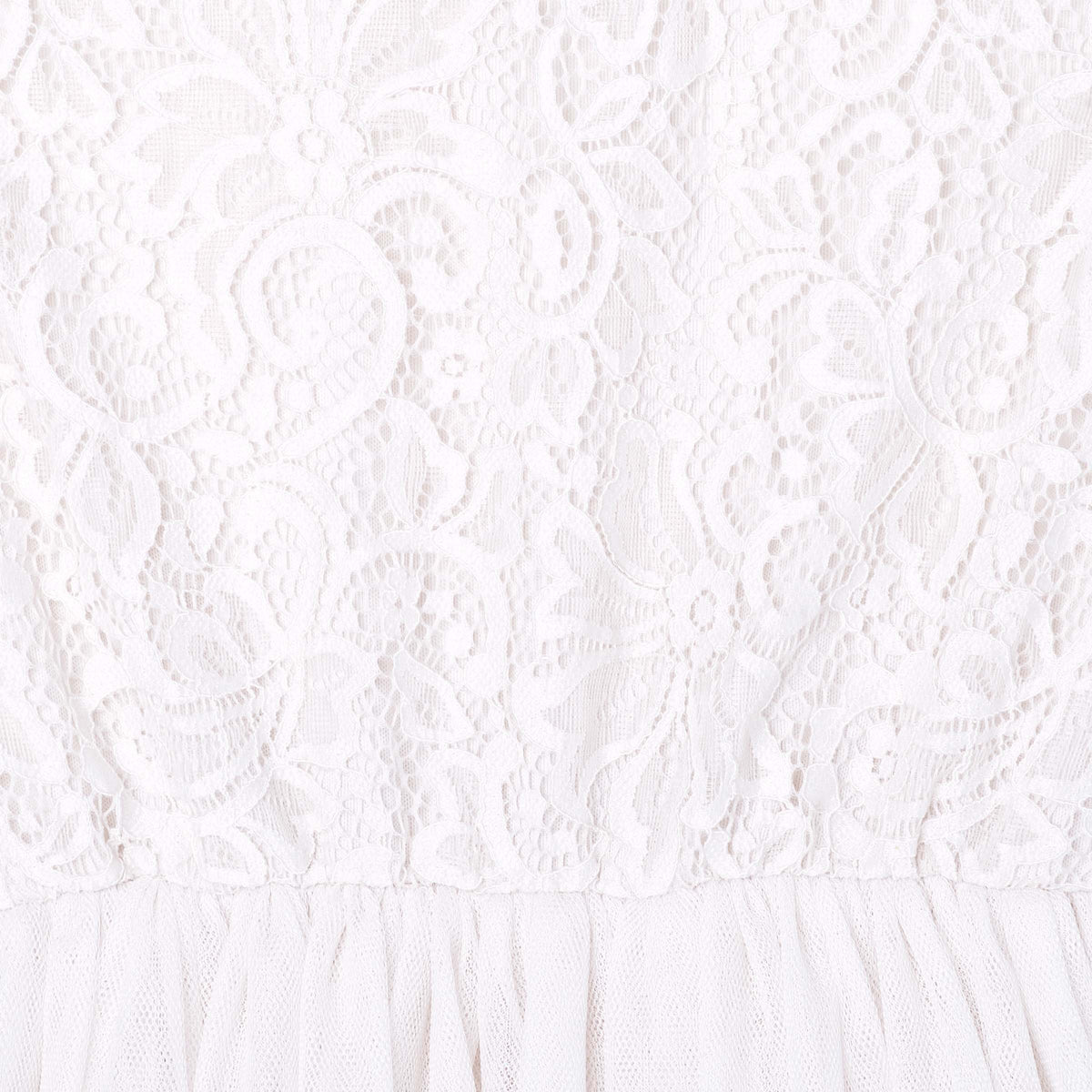 Designer Kidz | Delilah S/S Lace Dress - (Ivory)