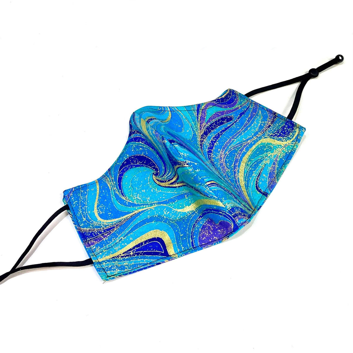 Face Mask - Aqua Ocean - Gold