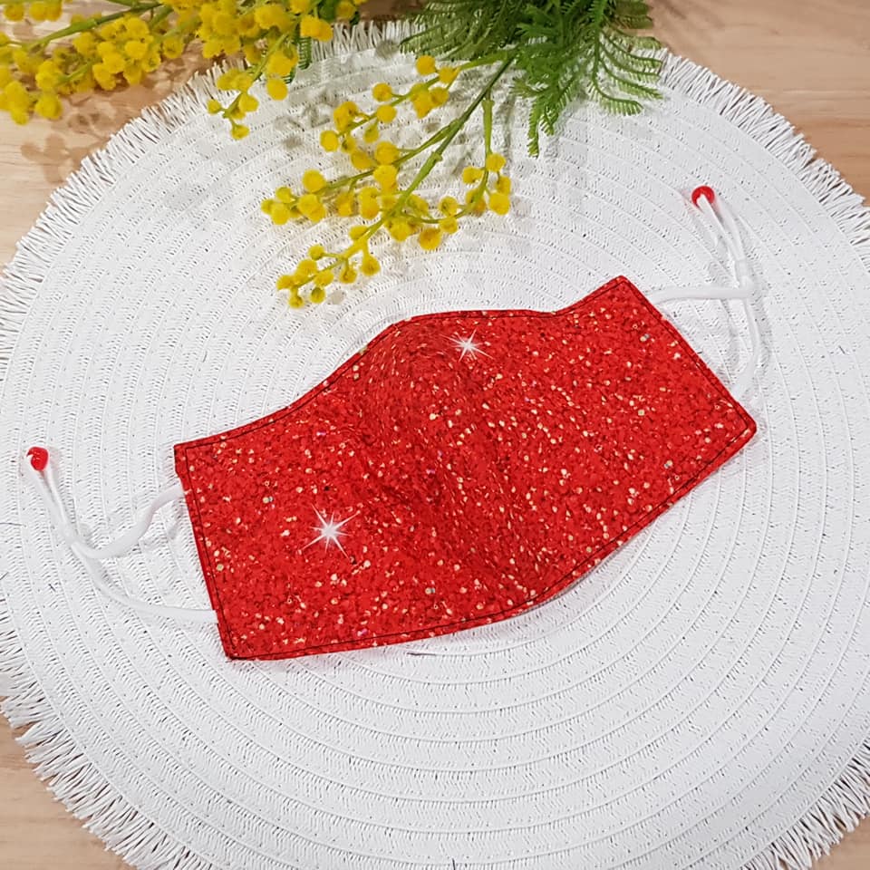 Face Mask - Sparkle Red	Face Mask - Sparkle Red