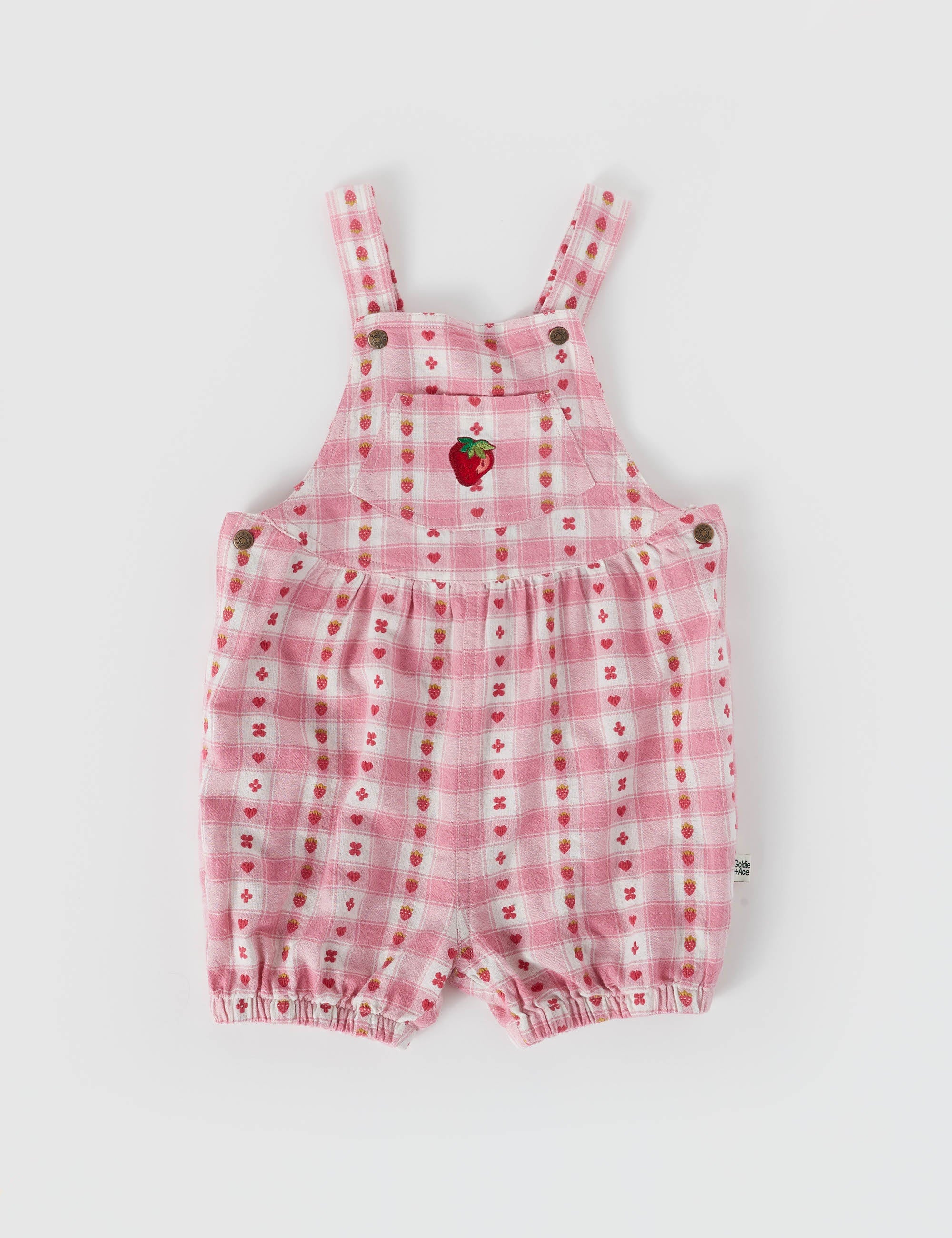 Goldie+Ace | Very Berry Gingham Bubble Shortall
