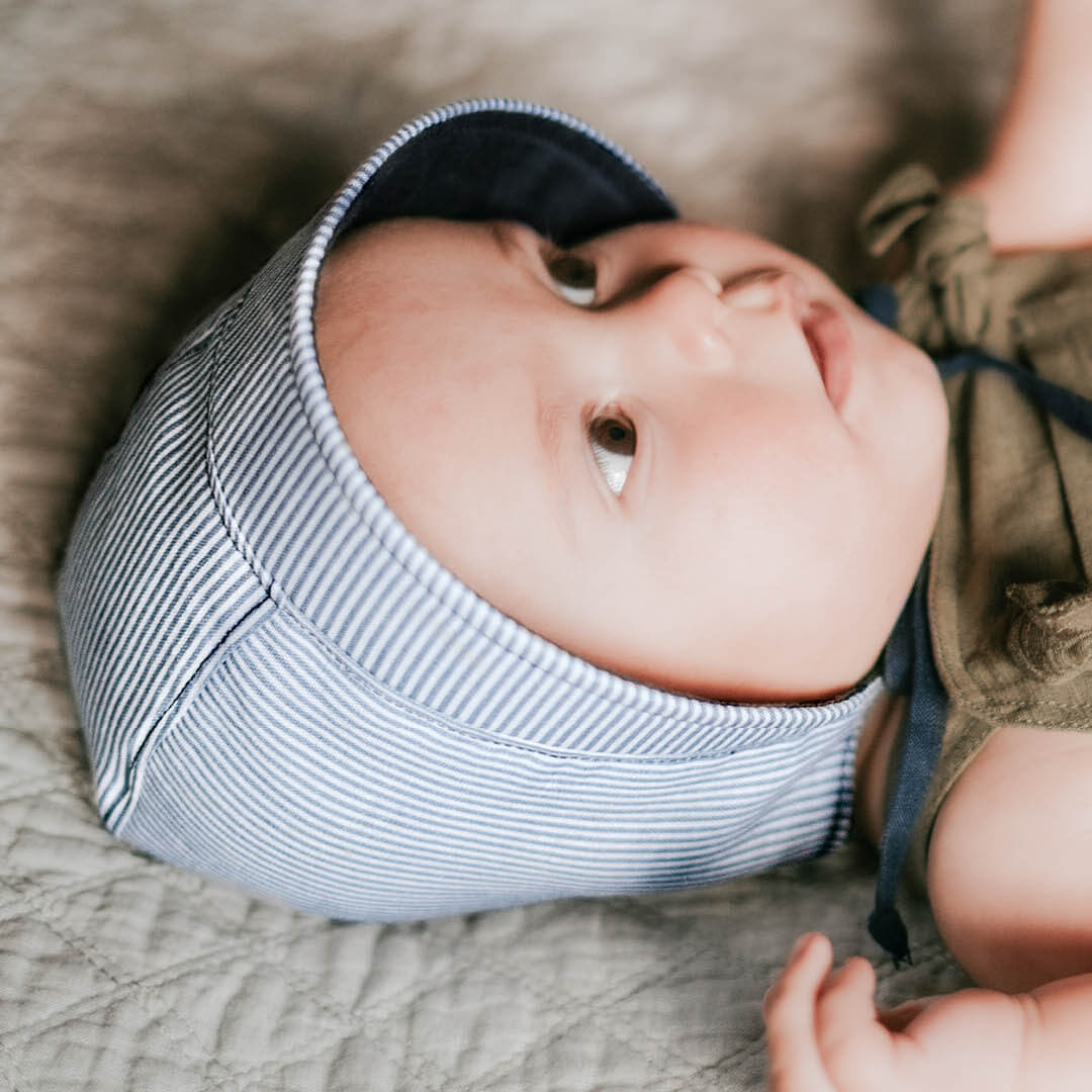 Bedhead | &#39;Seeker&#39; Reversible Sun Bonnet - (Charlie / Indigo)
