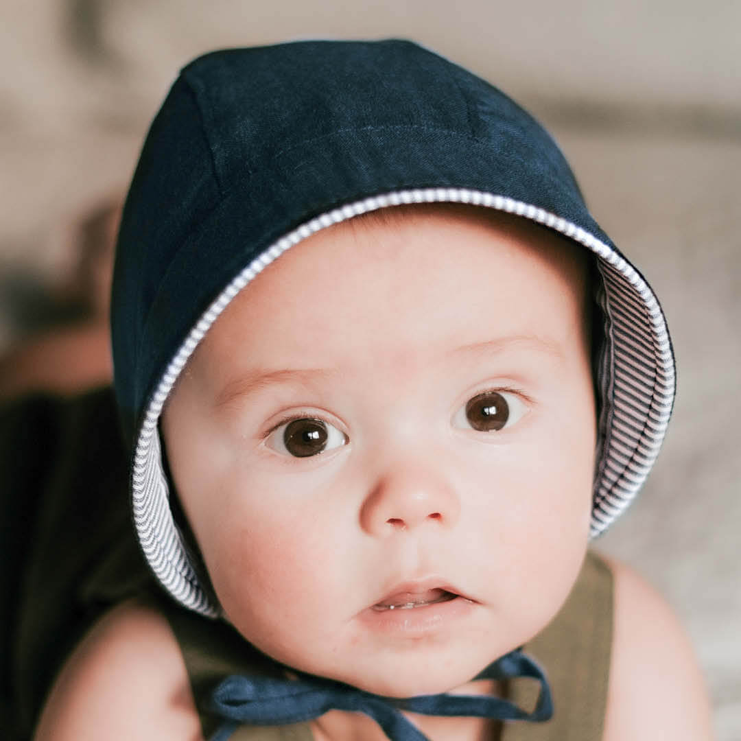Bedhead | &#39;Seeker&#39; Reversible Sun Bonnet - (Charlie / Indigo)
