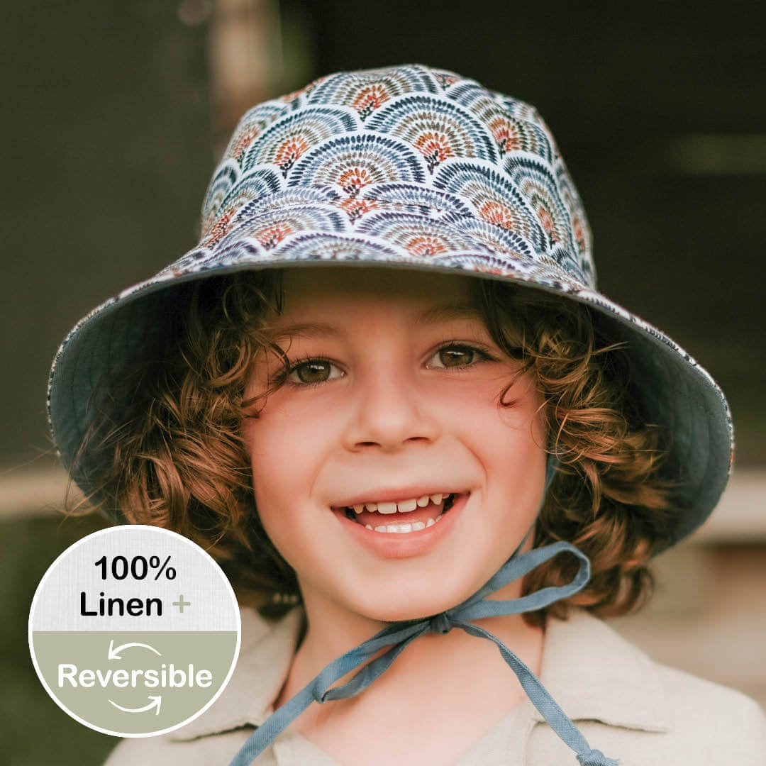 Bedhead | Explorer' Kids Reversible Classic Bucket Hat - (Sydney / Steele)