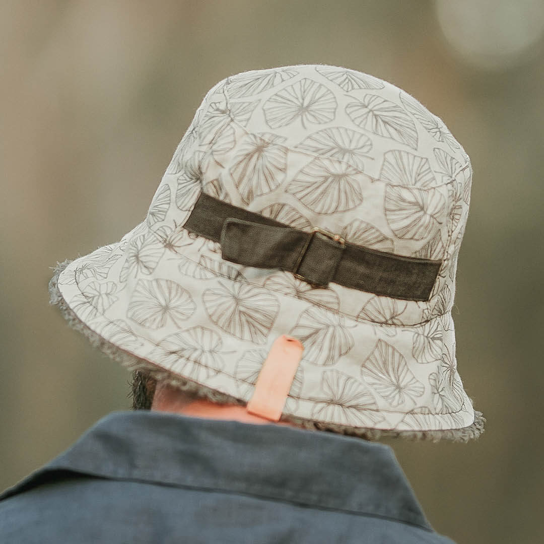 Bedhead | Adults Frayed Bucket Sun Hat - (Leaf / Olive)