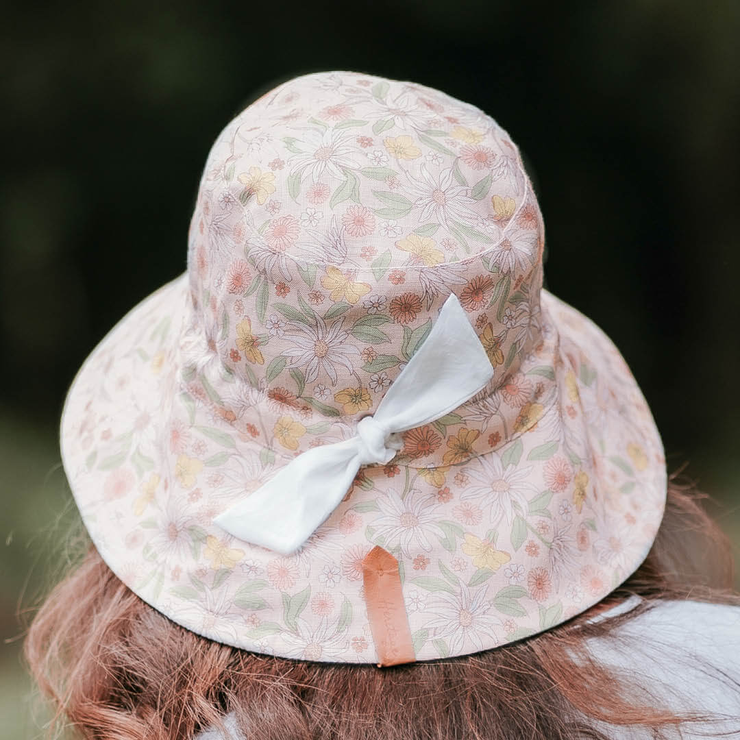 Bedhead |  'Vacationer' Reversible Ladies Sun Hat - (Wildflower / Blanc)