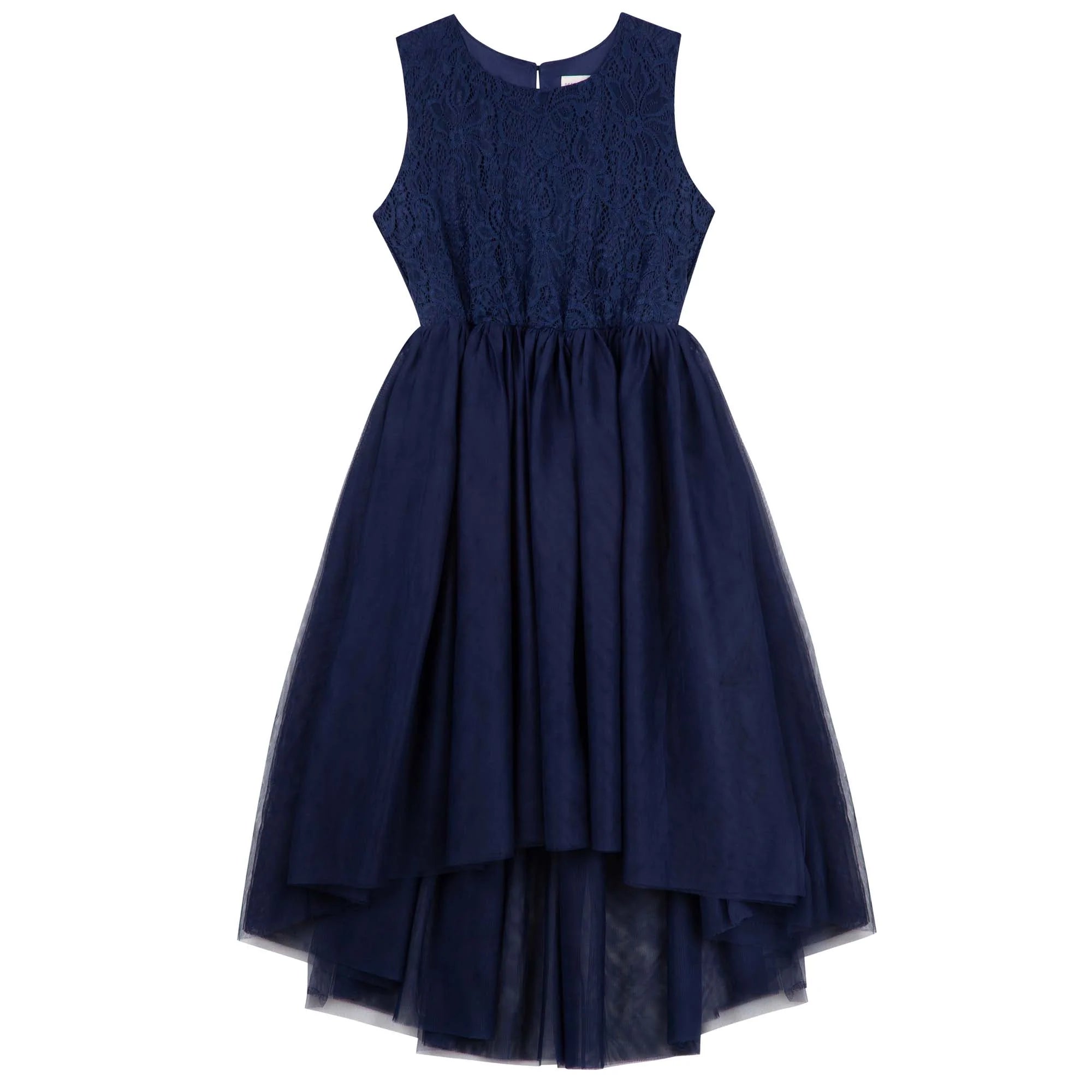 Designer Kidz | Delilah S/S Lace Dress - (Navy)