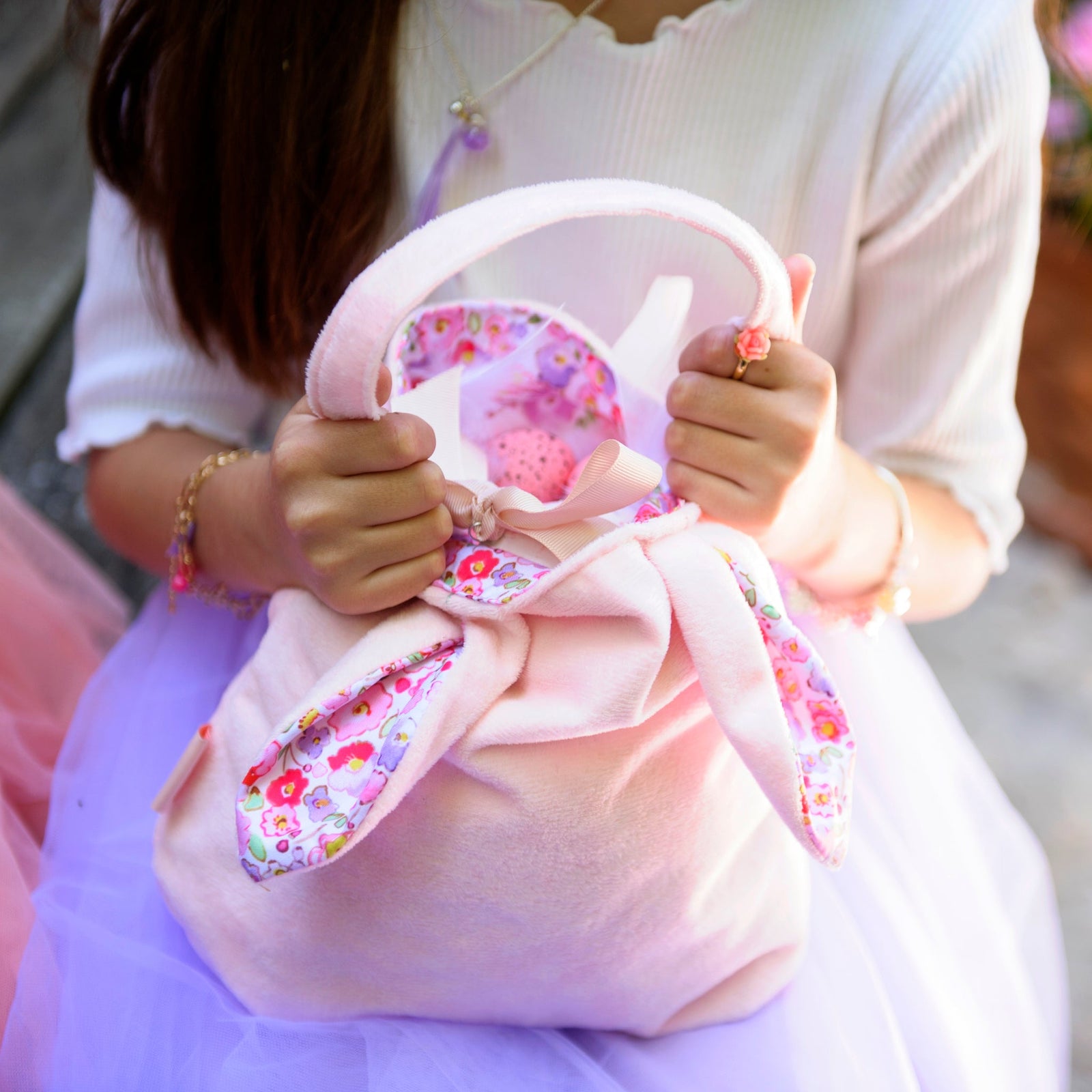 Petite Fleur Velvet BunBun Bag