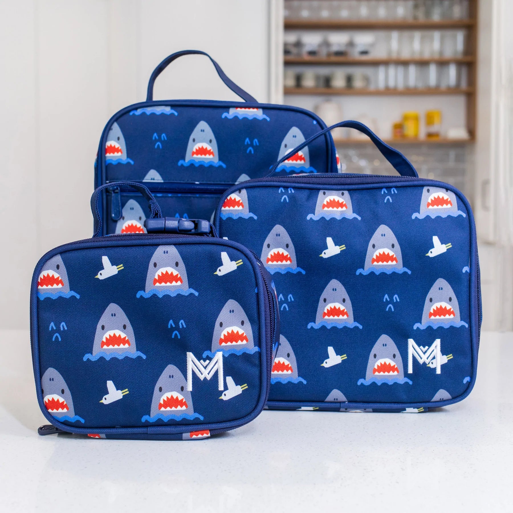 MontiiCo | Insulated Lunch Bag - Mini -  Sharks