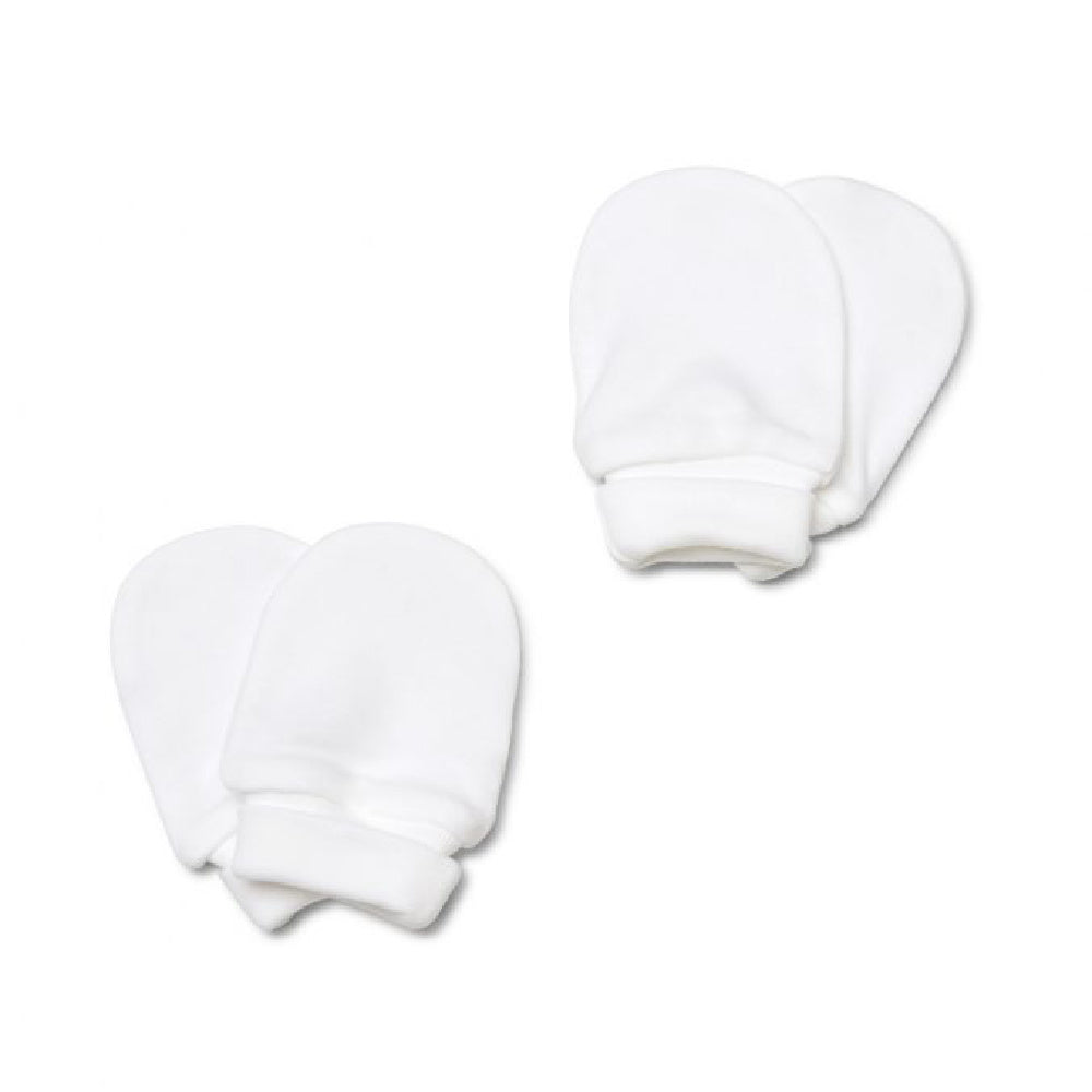 Marquise - Newborn Mittens - White