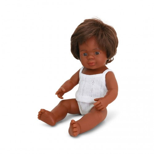 Miniland - Aboriginal Boy Doll with underwear boxed