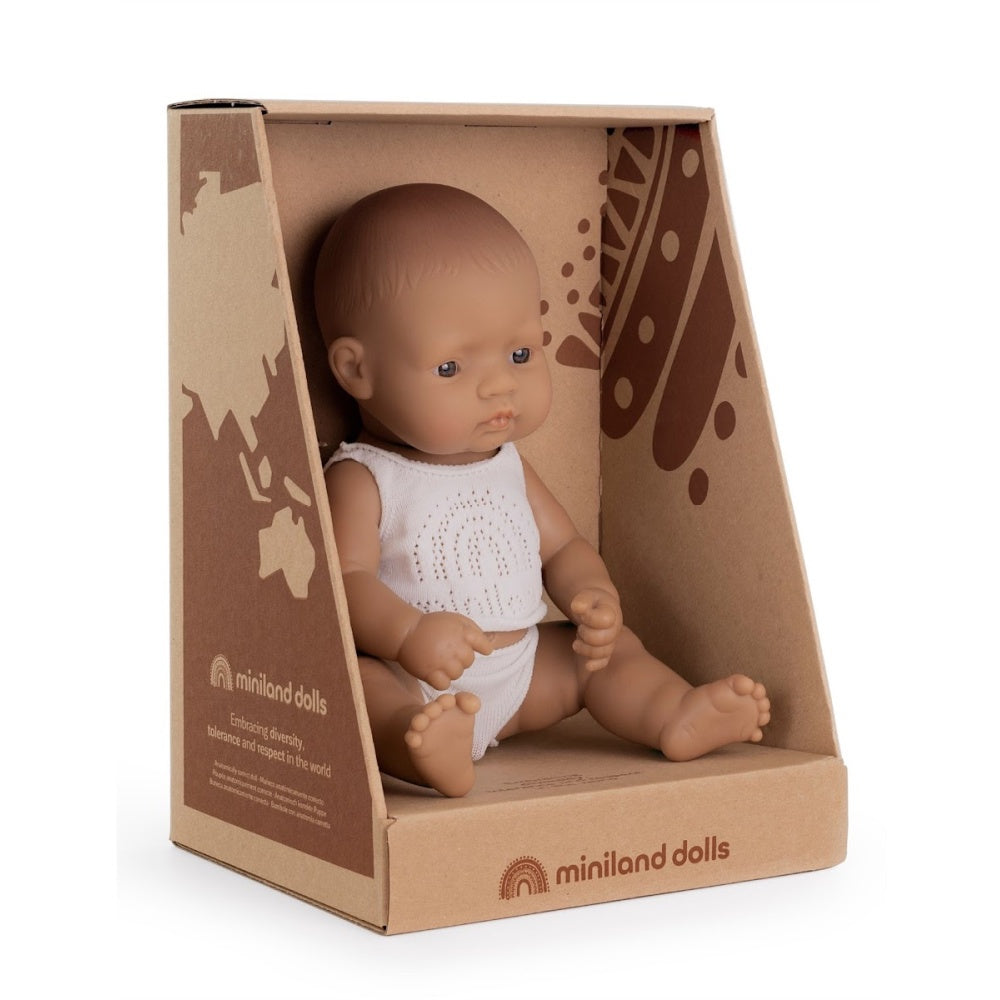 Miniland | Hispanic Doll - Girl - 32cm - Boxed
