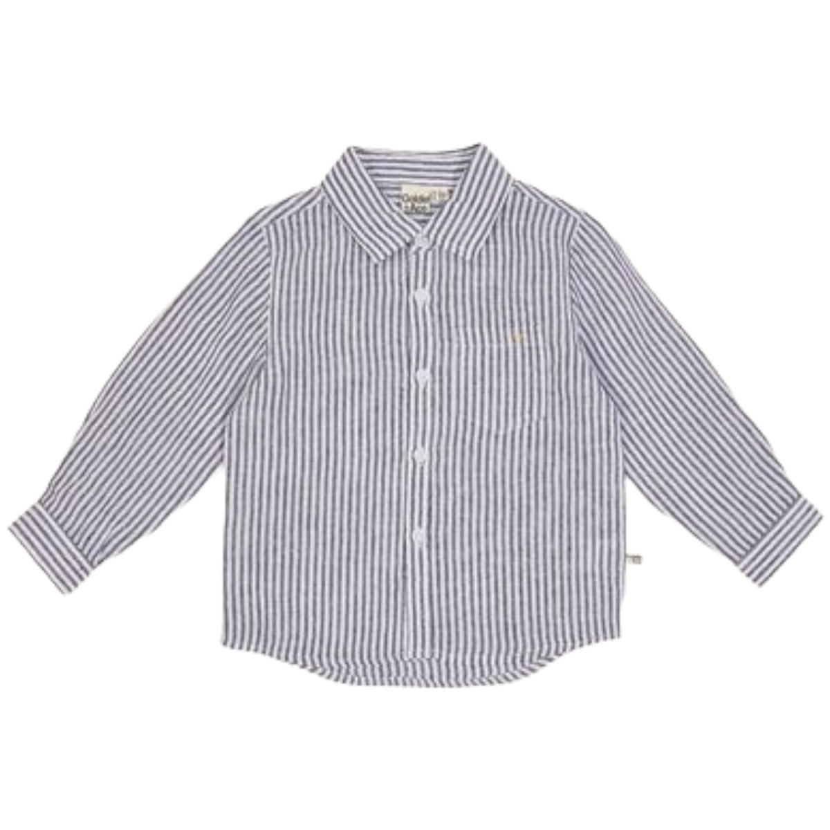 Goldie+Ace | BONDI LINEN SHIRT - (NAVY STRIPE)